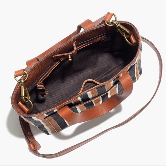 MADEWELL Small Transport CB in Striped Calf Hair - Picture 5 of 8